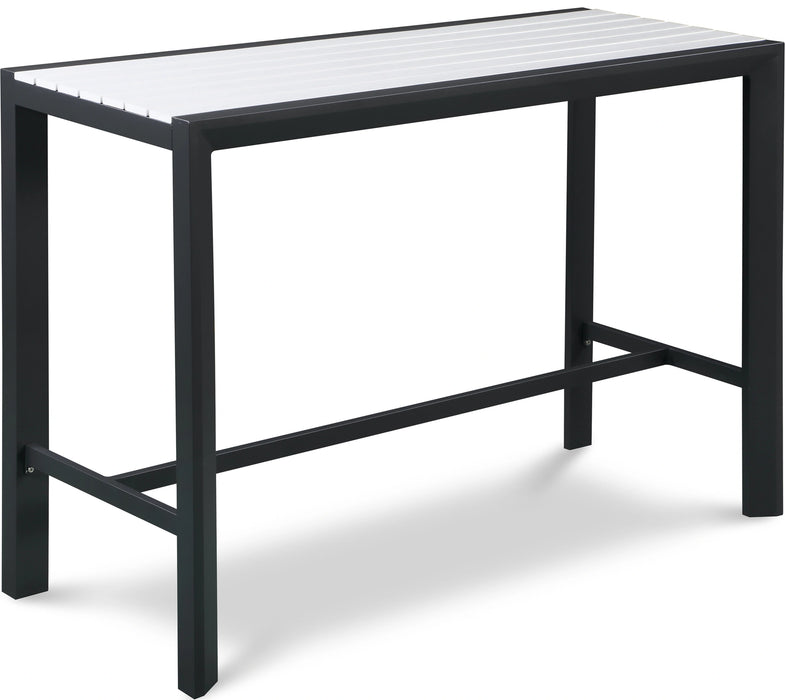 Nizuc White manufactured wood Outdoor Patio Aluminum Rectangle Bar Table