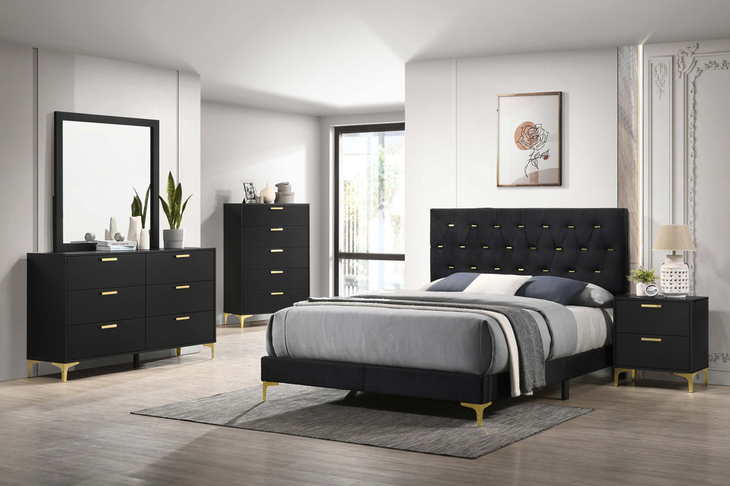 Kendall Panel Bed E.King, & Queen Black & White