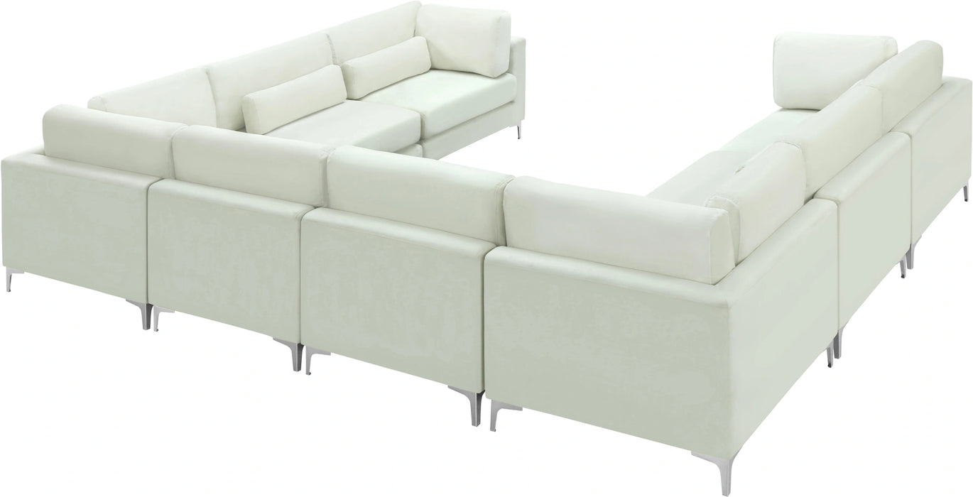 Julia Cream Velvet Modular Sectional (8 Boxes)