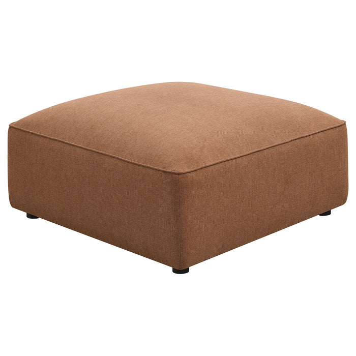 Jennifer Square Upholstered Ottoman Grey