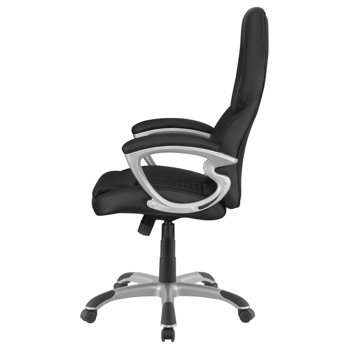 Bruce Adjustable Height Office Chair White and Silver