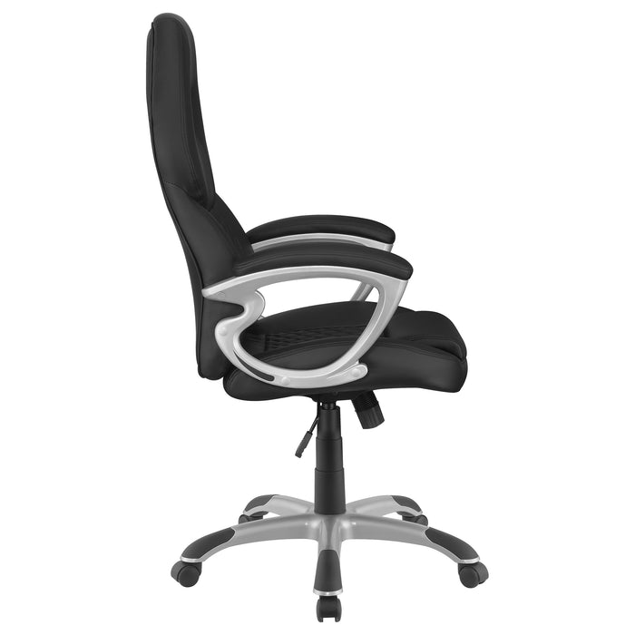 Bruce Adjustable Height Office Chair White and Silver