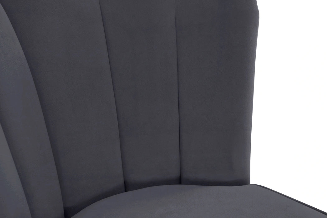 Lily Grey Velvet Stool