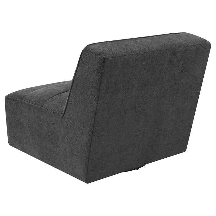 Cobie Upholstered Swivel Armless Chair