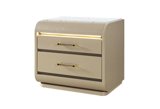 Genesis Gold Nightstand with LED