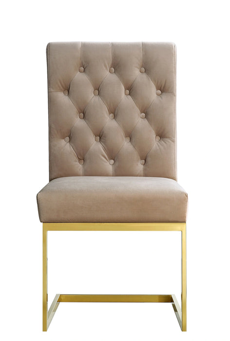 Cameron Beige Velvet Dining Chair
