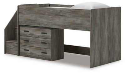 Frandern Loft Bed with Drawer Storage