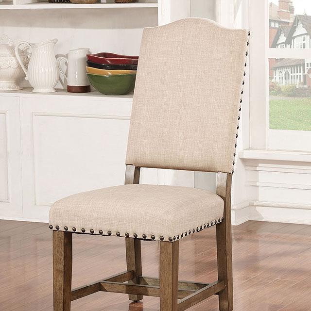 Julia Light Oak/Ivory Side Chair (2/CTN)