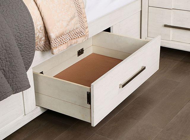 KARLA Queen Bed, White