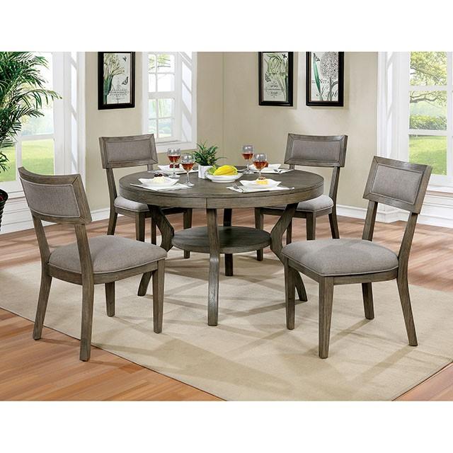 Leeds Gray Round Dining Table