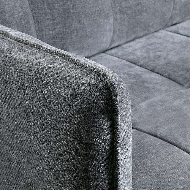 LYNDA Sofa w/ Pillows, Dark Gray