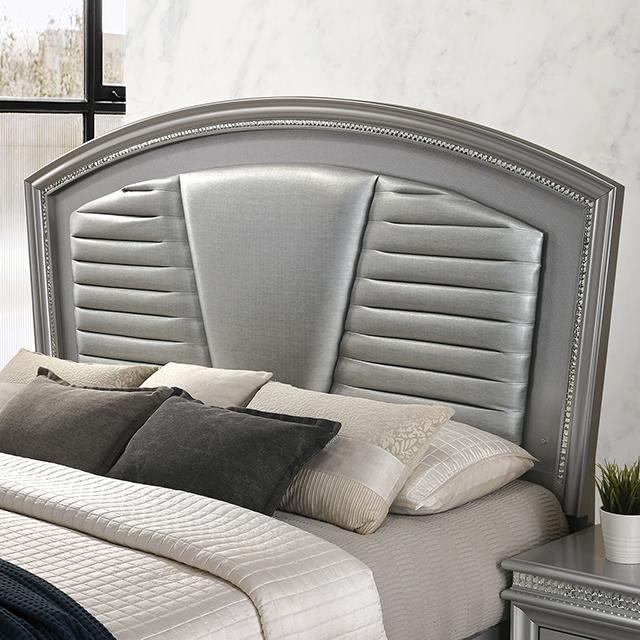 MADDIE E.King Bed, Silver