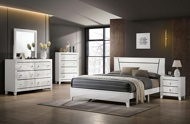 MAGDEBURG Cal.King Bed, White