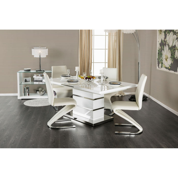 Midvale White/Chrome Dining Table
