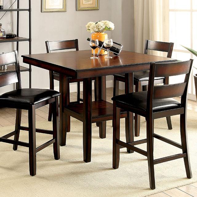 NORAH II Brown Cherry 5 Pc. Counter Ht. Table Set