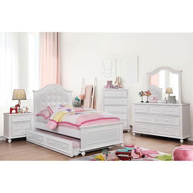 OLIVIA White Twin Bed