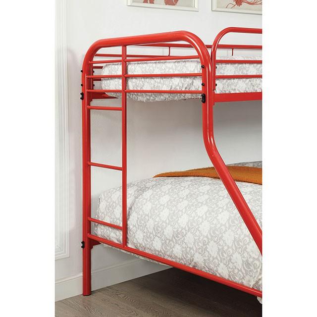 Opal Red Twin/Full Bunk Bed