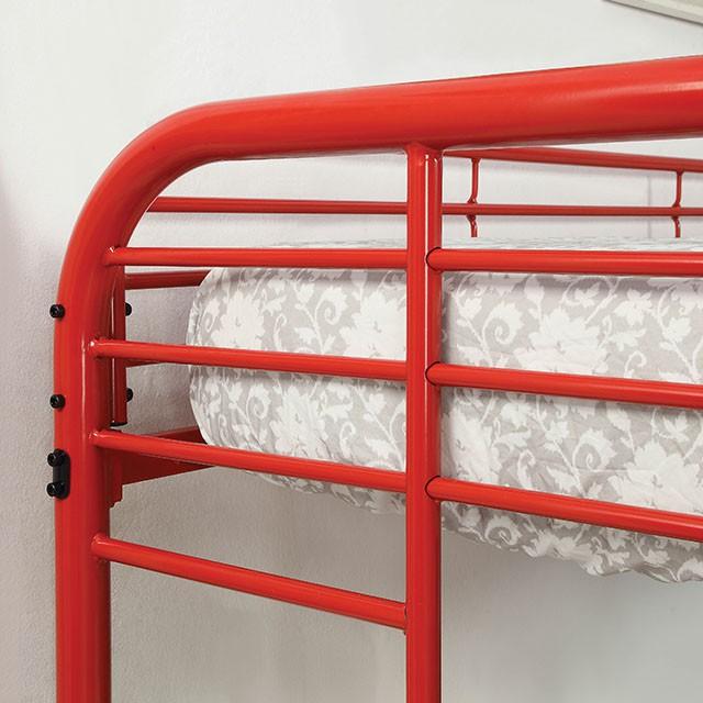 Opal Red Twin/Full Bunk Bed