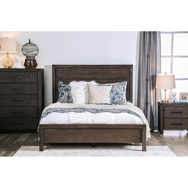 Rexburg Wire-Brushed Rustic Brown Full Bed