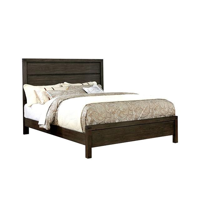 Rexburg Wire-Brushed Rustic Brown E.King Bed