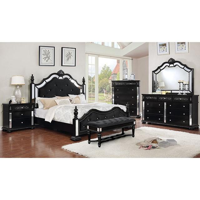 Azha Black Queen Bed image