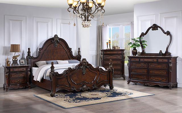 Francione E.King & Queen Bed White & Chrome