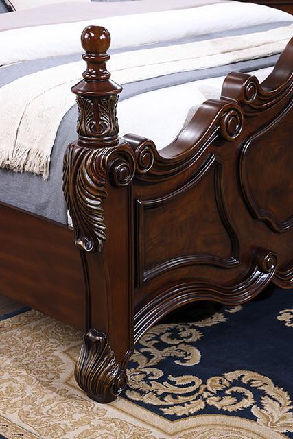 Francione E.King & Queen Bed White & Chrome