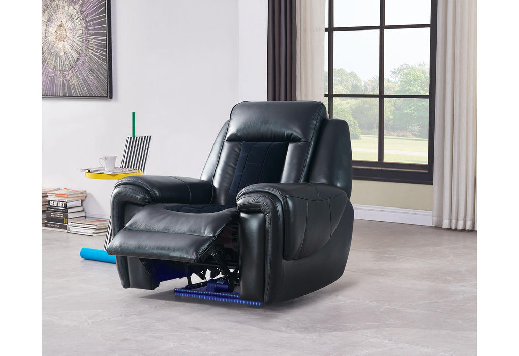 U0700 BLANCHE BLACK/VELVET POWER RECLINER WITH LED image