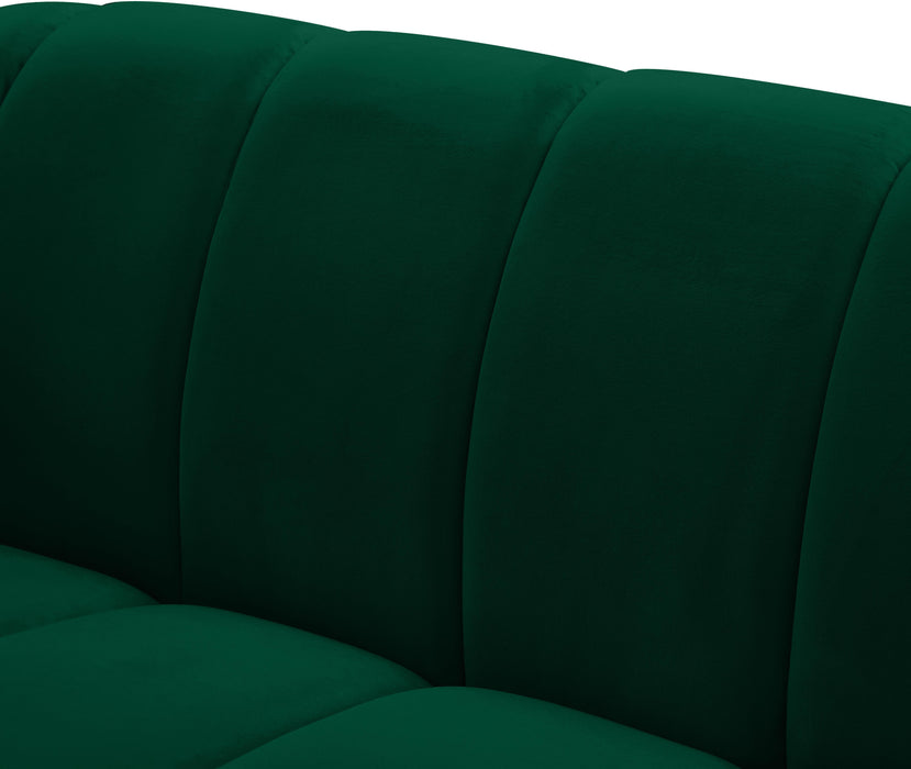 Elijah Green Velvet Sofa