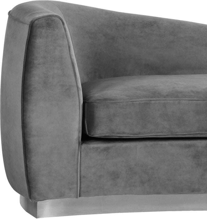 Julian Grey Velvet Chaise