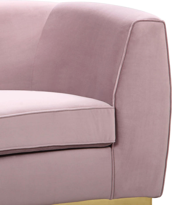 Julian Pink Velvet Loveseat