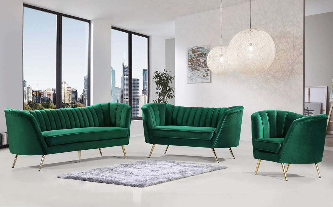 Margo Green Velvet Sofa