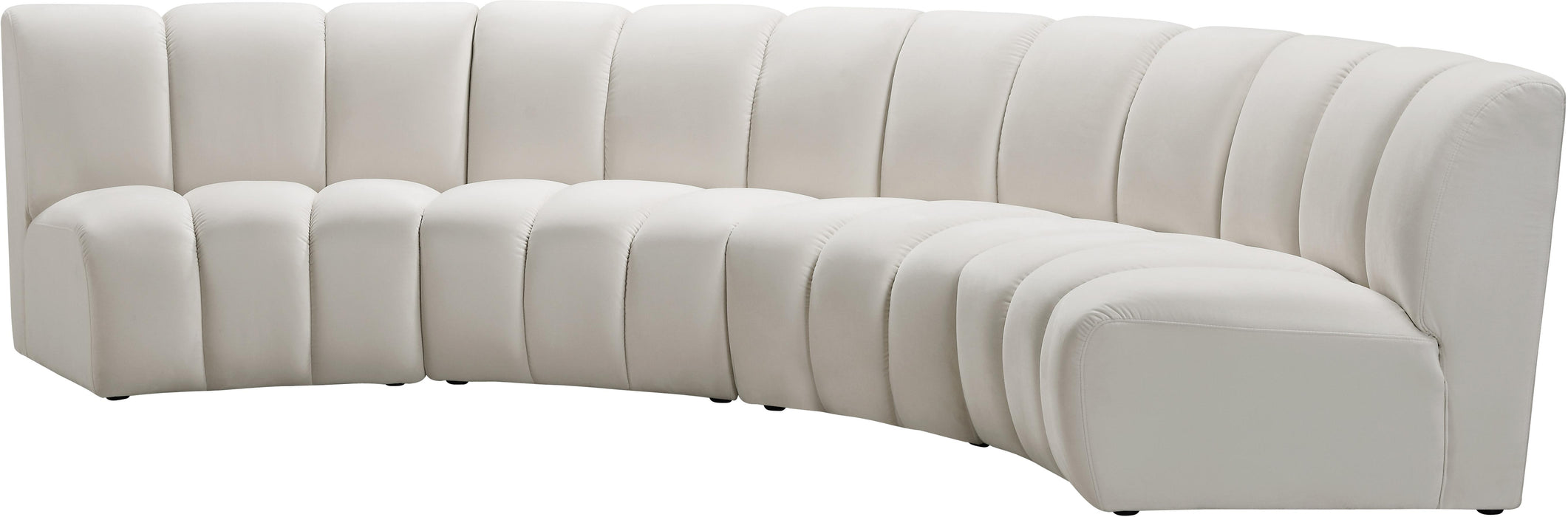 Infinity Cream Velvet 4pc. Modular Sectional