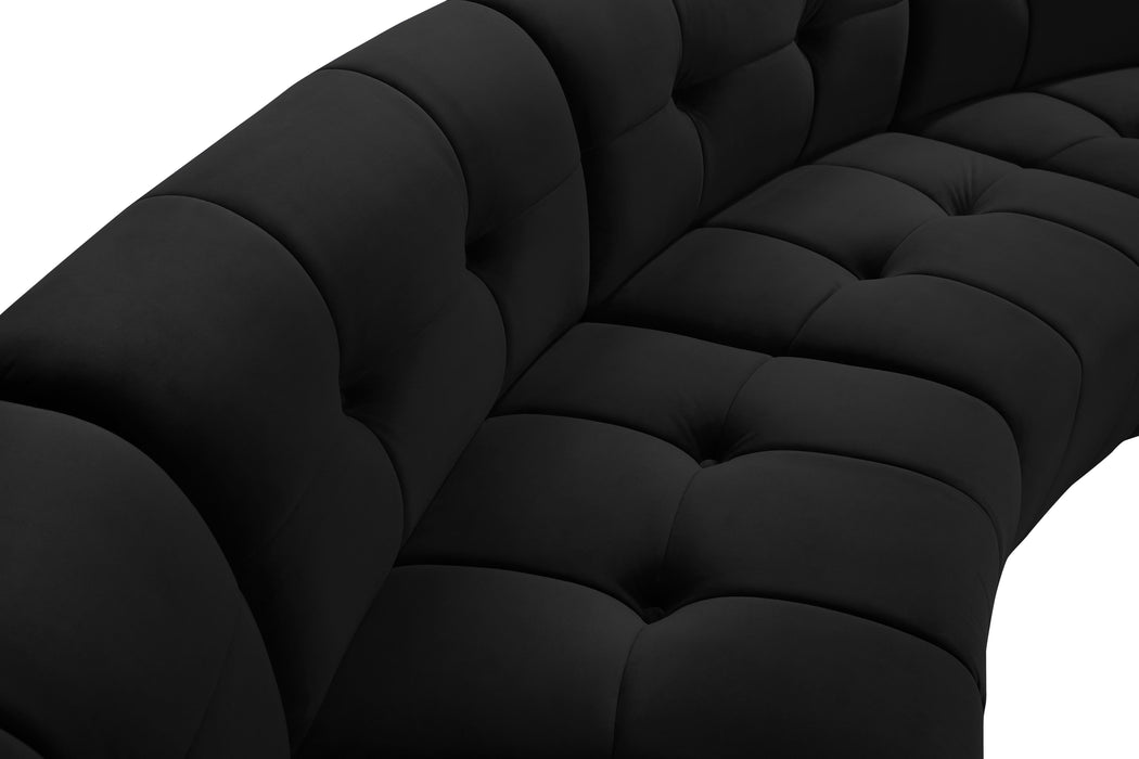 Limitless Black Velvet 9pc. Modular Sectional