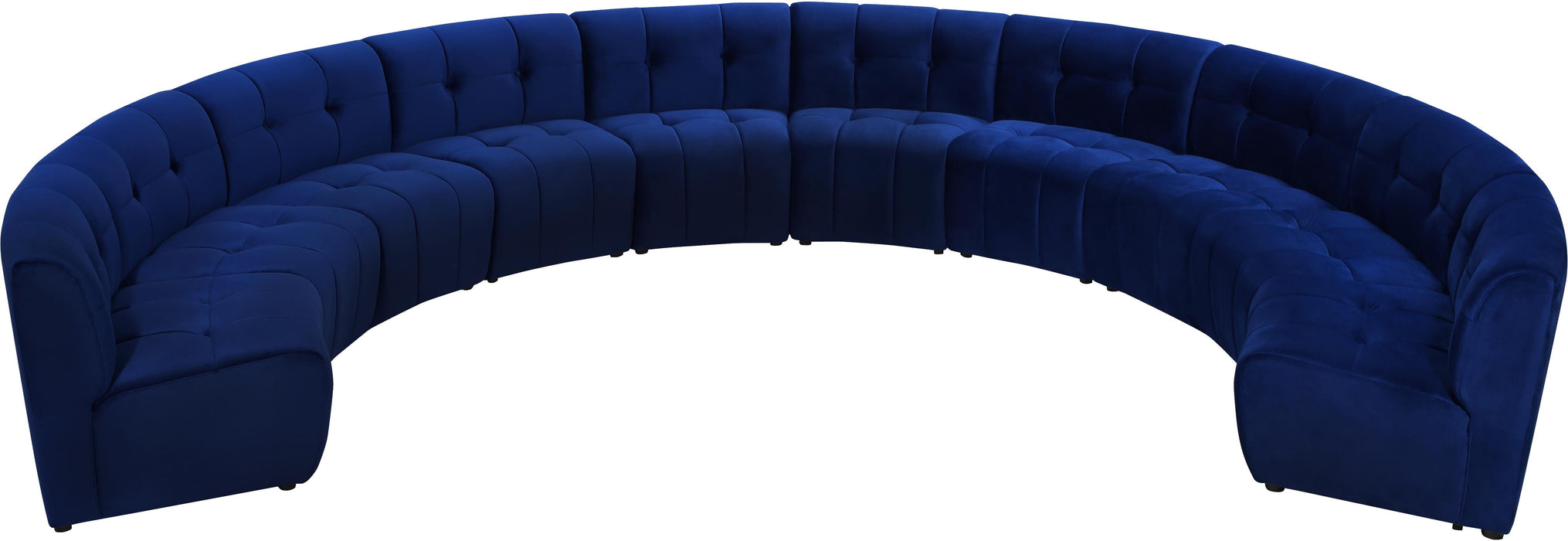 Limitless Navy Velvet 10pc. Modular Sectional