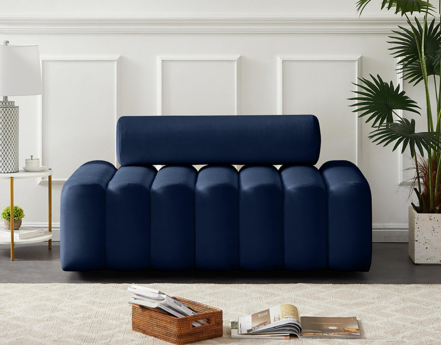 Melody Navy Velvet Loveseat