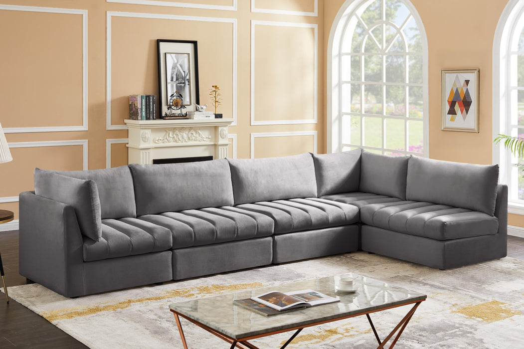 Jacob Grey Velvet Modular Sectional