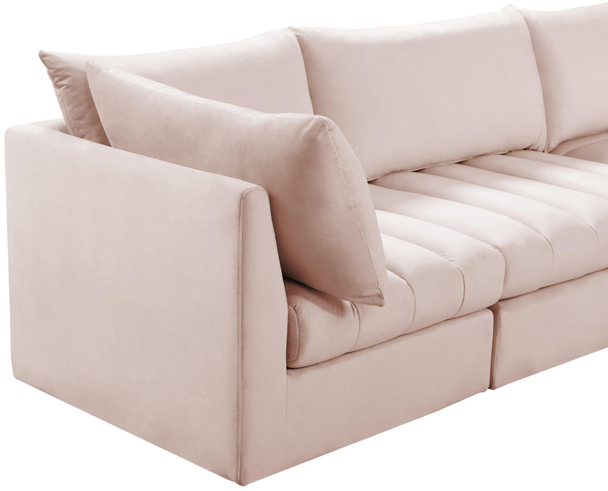 Jacob Pink Velvet Modular Sectional