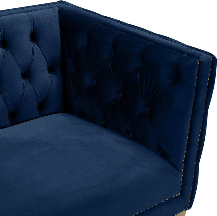 Michelle Navy Velvet Loveseat