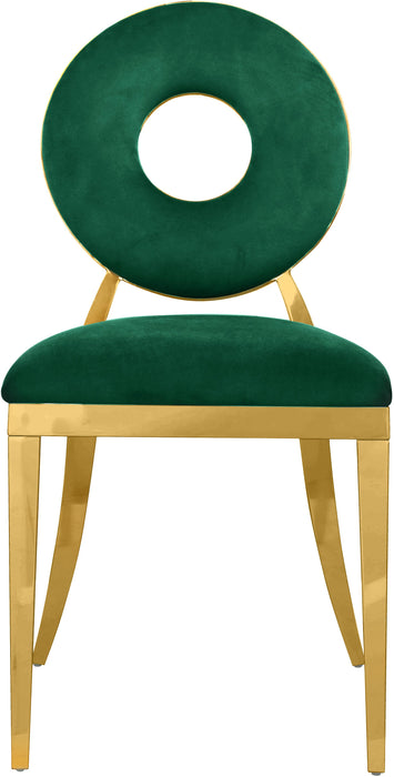 Carousel Green Velvet Dining Chair