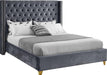 Barolo Grey Velvet Full Bed image