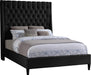 Fritz Black Velvet Queen Bed image