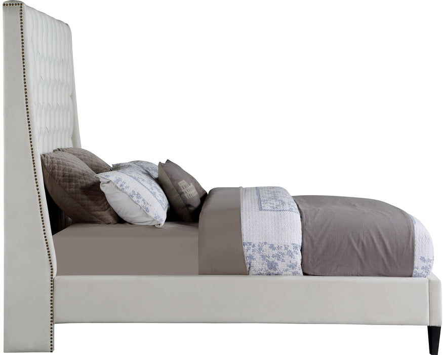 Fritz Cream Velvet King Bed