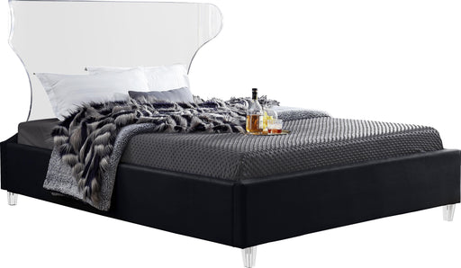 Ghost Black Velvet Queen Bed image