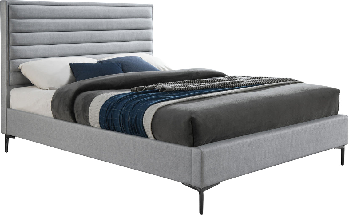 Hunter Grey Linen King Bed