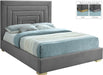 Nora Grey Velvet Queen Bed image