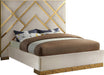 Vector Cream  Velvet Queen Bed image