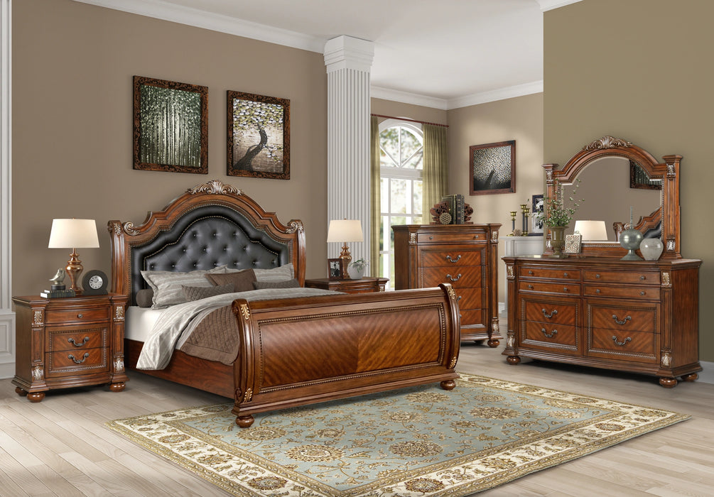Viviana Traditional Style Chest in Caramel finish Wood
