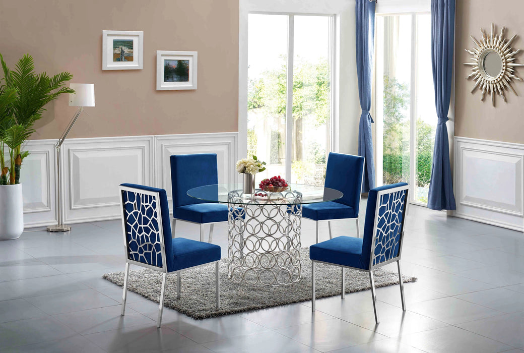 Opal Navy Velvet Dining Chair