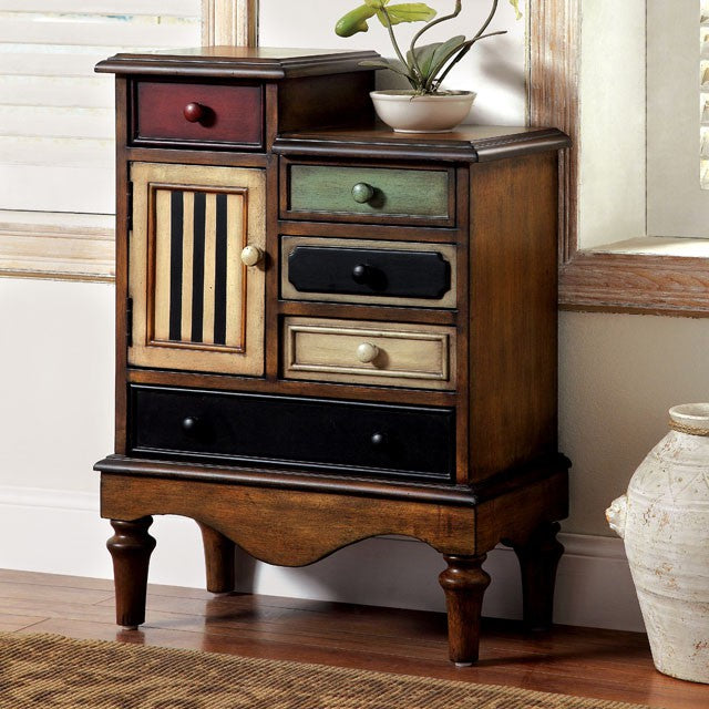 NECHE Multi/Antique Walnut Accent Chest image